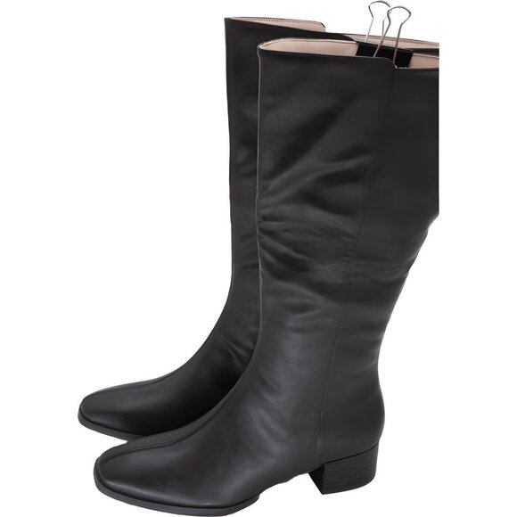 Journee Collection Women's Devri Tall Boots Black Extra Wide Calf US 8W - Picture 2 of 6